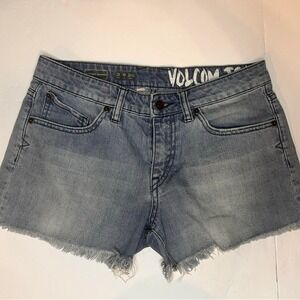 Volcom Stone Short Med Wash Jeans Shorts Women's Size 8‎